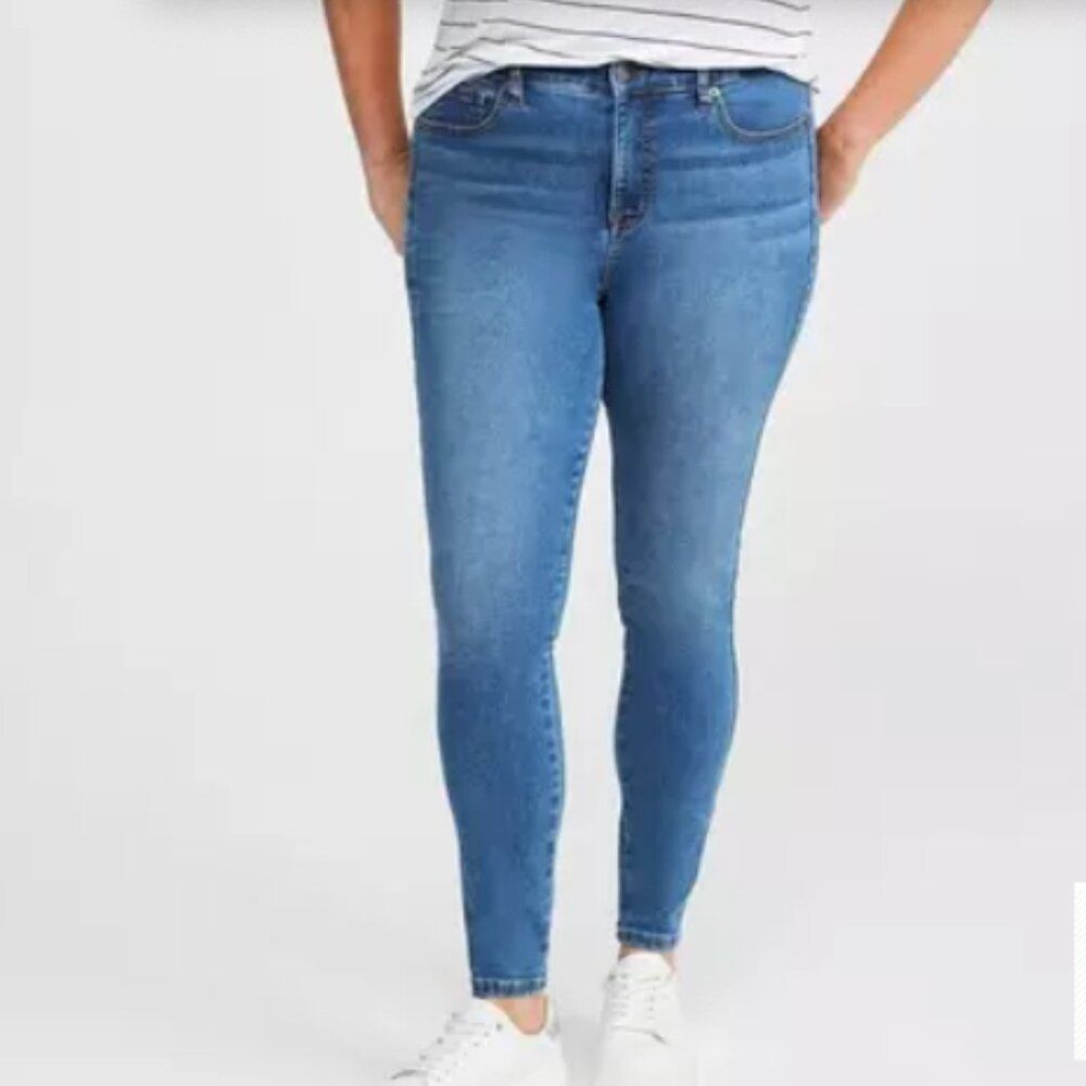 Torrid Trio Fit Skinny Jeans 22R–26R Limitless Stretch Dark Wash EUC